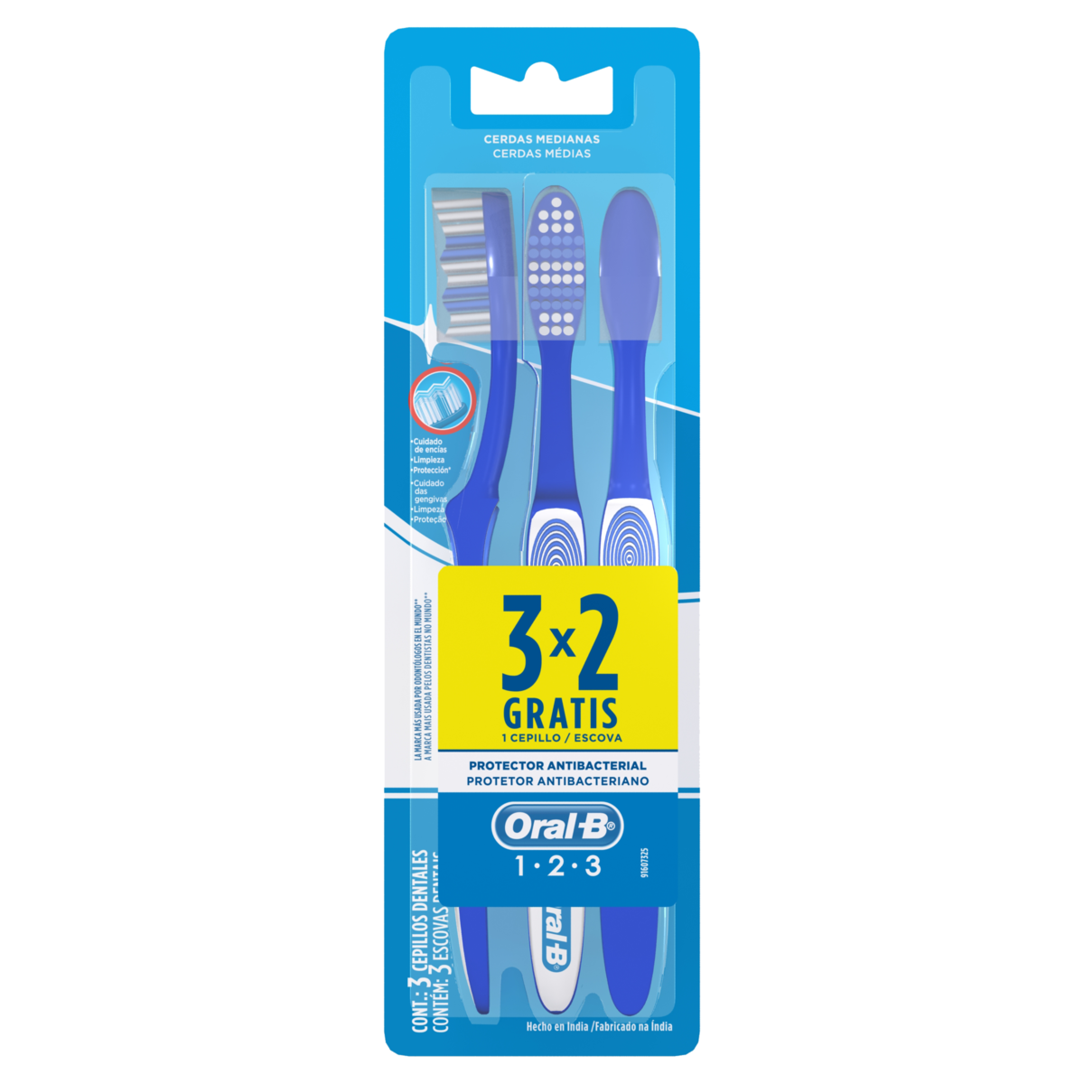 Escova Dental Oral b 123 Antibac L3p2
