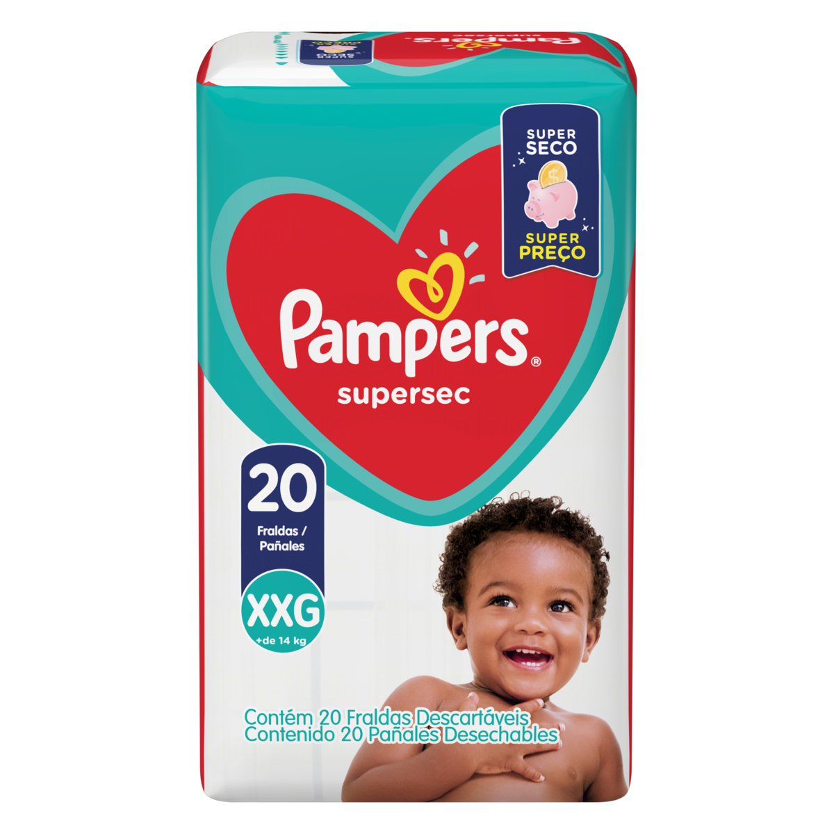 Fralda Descartaveis Pampers Supersec Xxg 20un