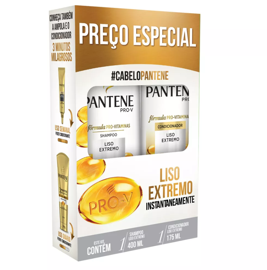 Kit Shampoo 350ml+cond 175ml Pantene