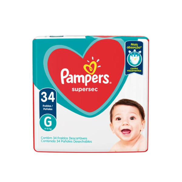 Fralda Pampers g C/34un