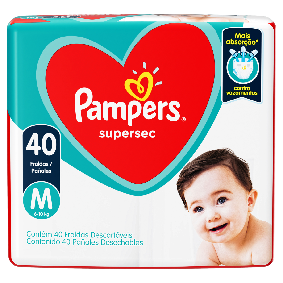 Fralda Pampers m C/40un