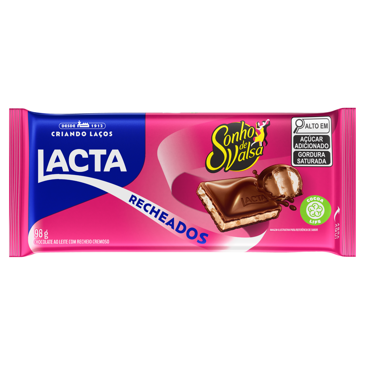 Barra Chocolate Lacta 98g