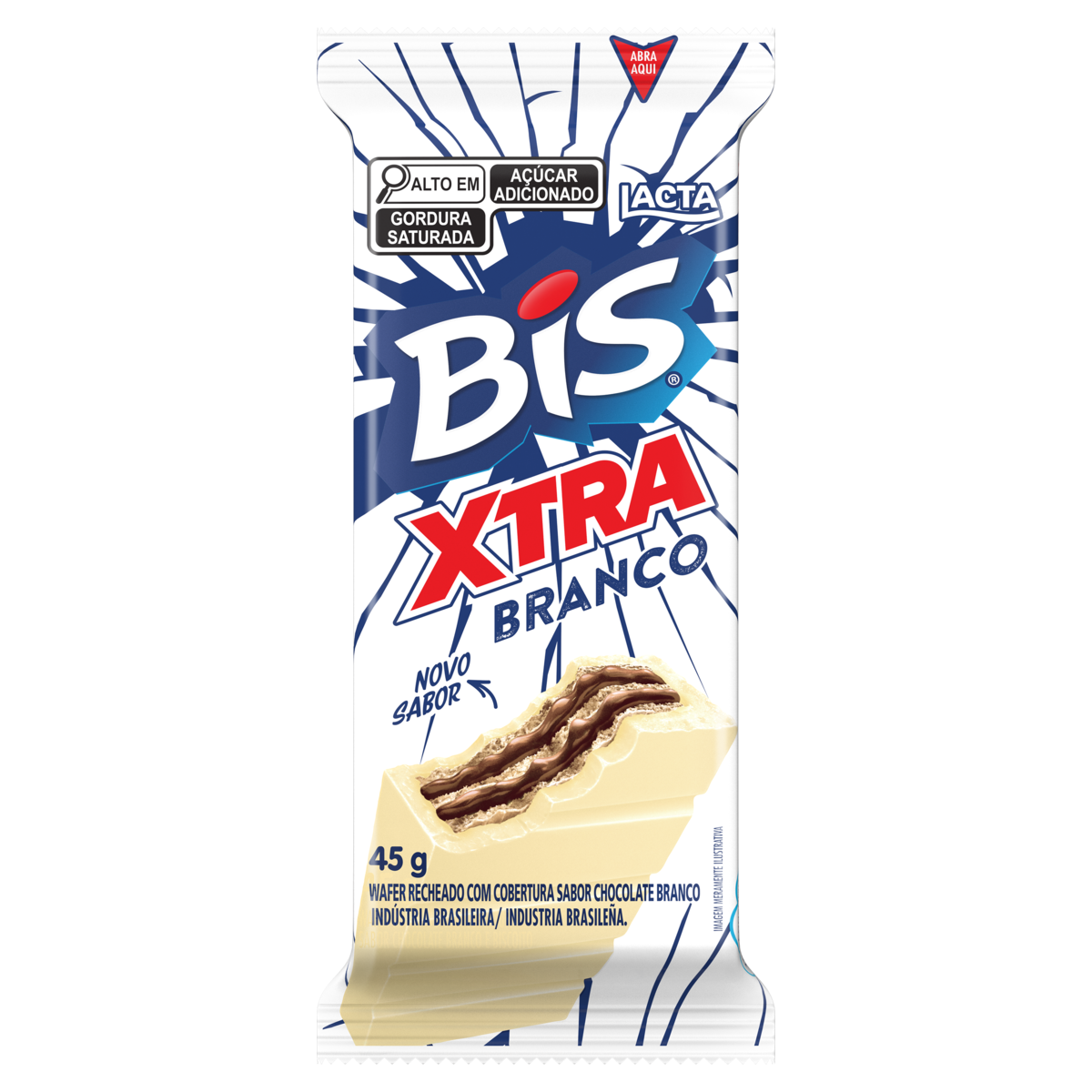 Bis Wafer Xtra Branco Lacta 45g