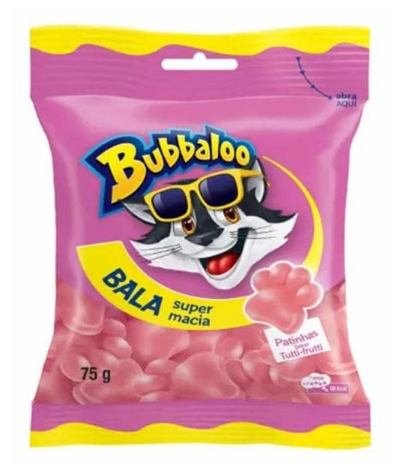 Bala Bubbaloo Patinhas 75g