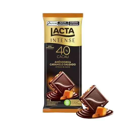 Barra Chocolate Lacta Intense Nuts 85g