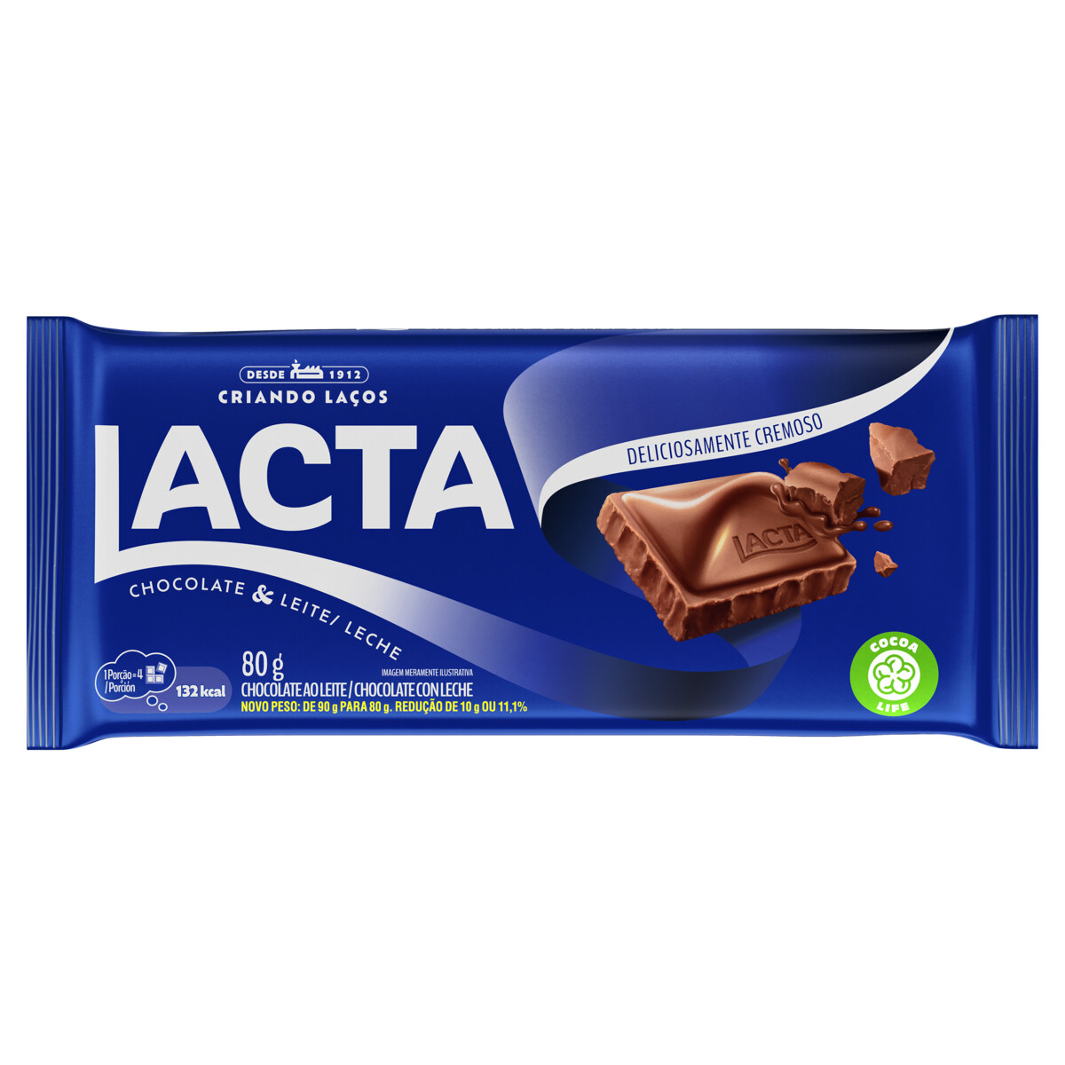 Barra Chocolate Lacta 80g