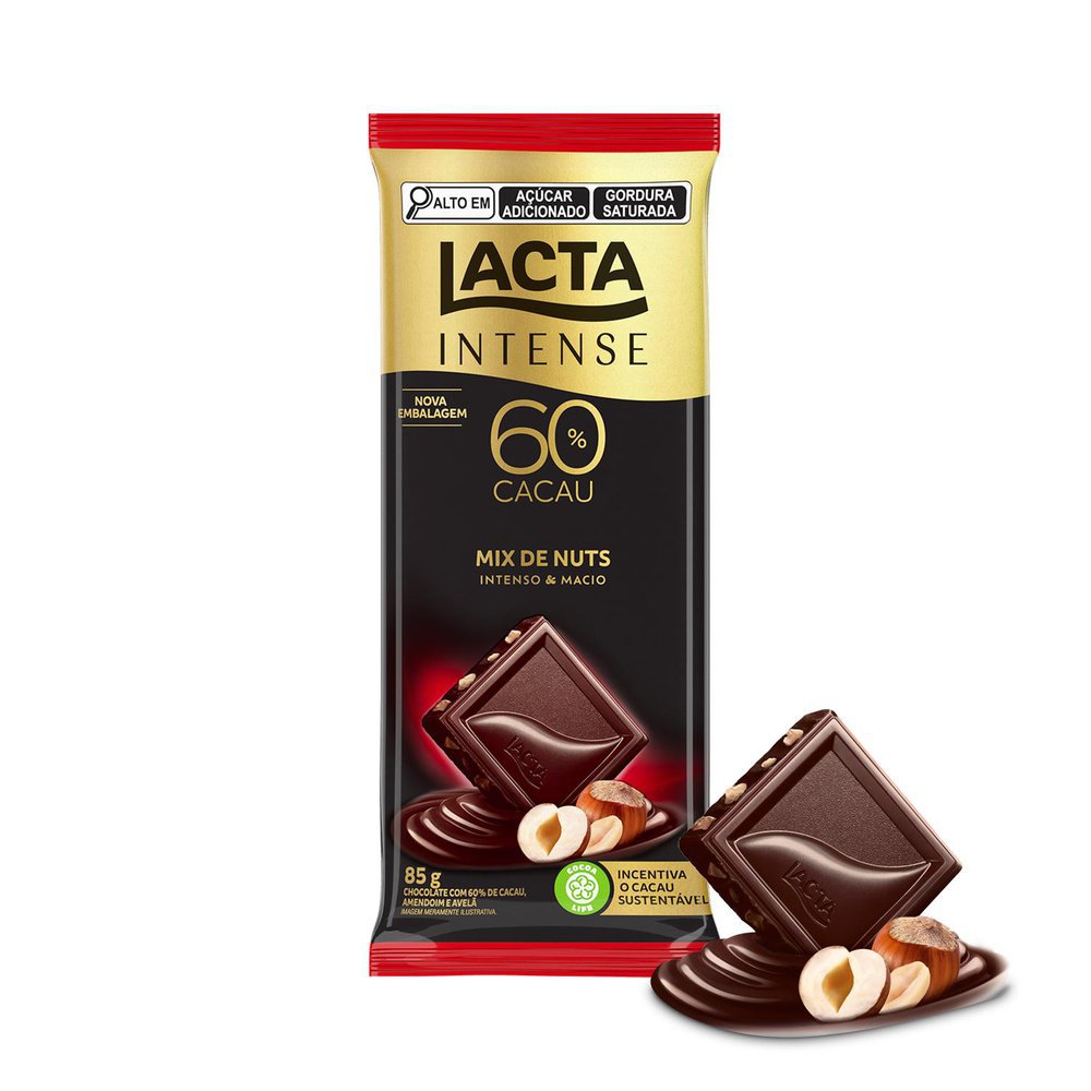 Barra Chocolate Lacta Intense 85g