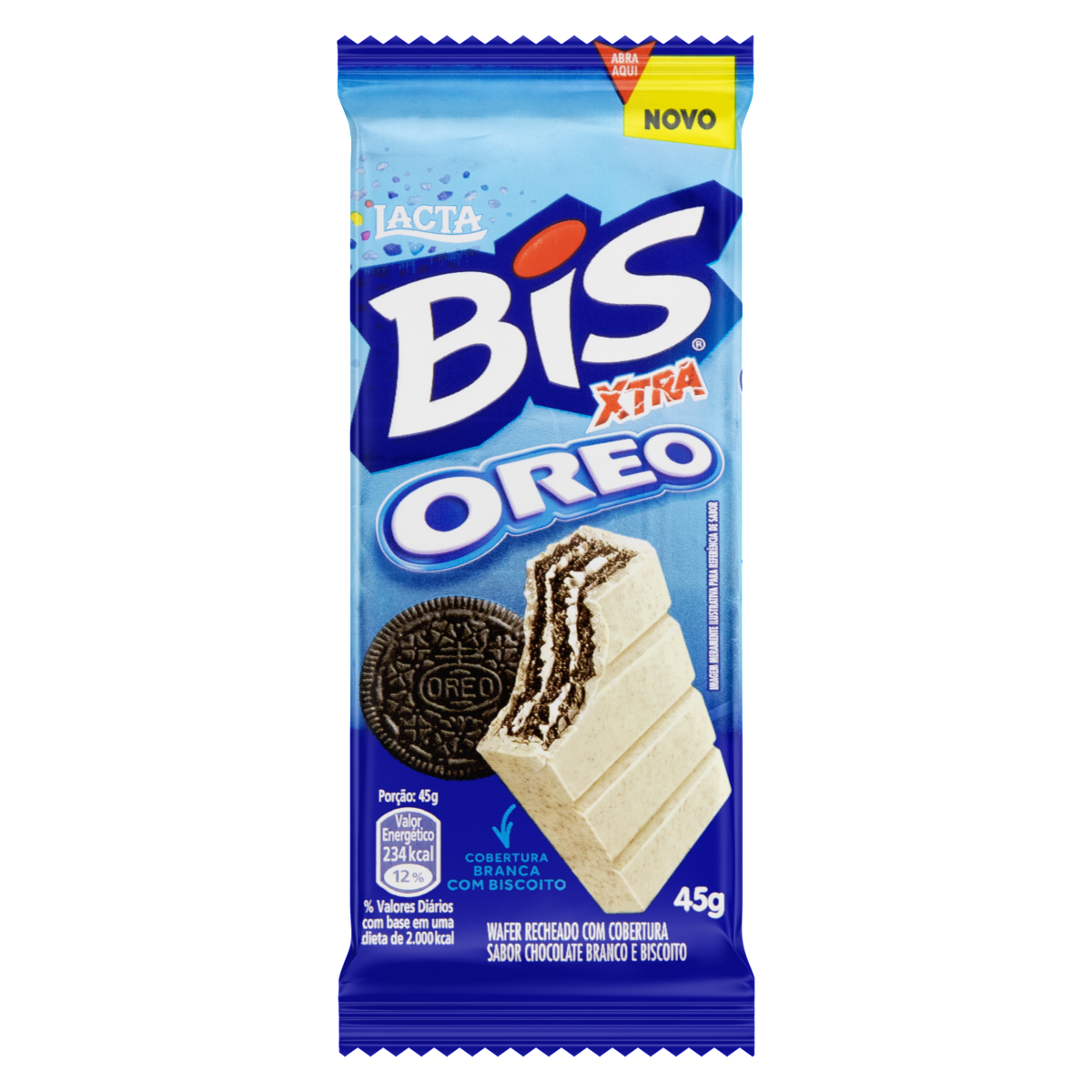 Bis Wafer Xtra Oreo Branco Lacta 45g