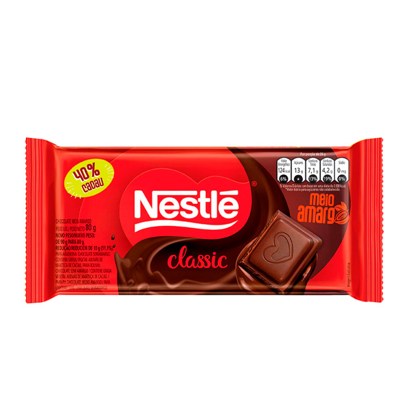 Barra Choc Nestle Classic 80g