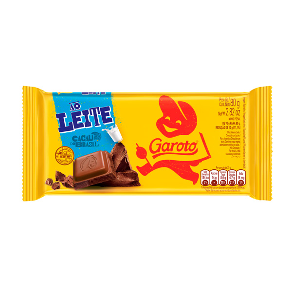 Barra Chocolate Garoto 80g