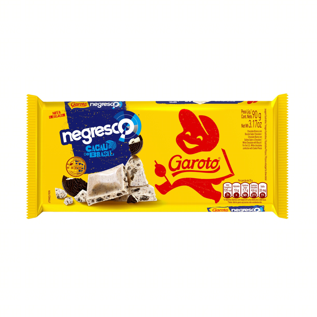 Barra Chocolate Garoto 80g