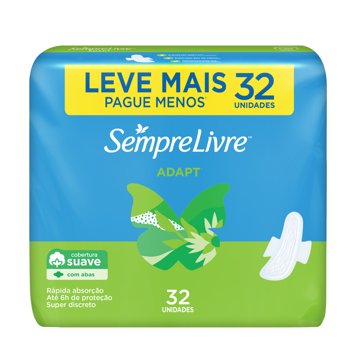 Absorvente Sempre Livre Lv e Pg 32un