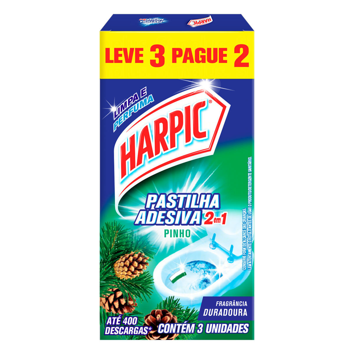 Pastilha Adesiva Harpic 2 Em1 Lv3 Pg2