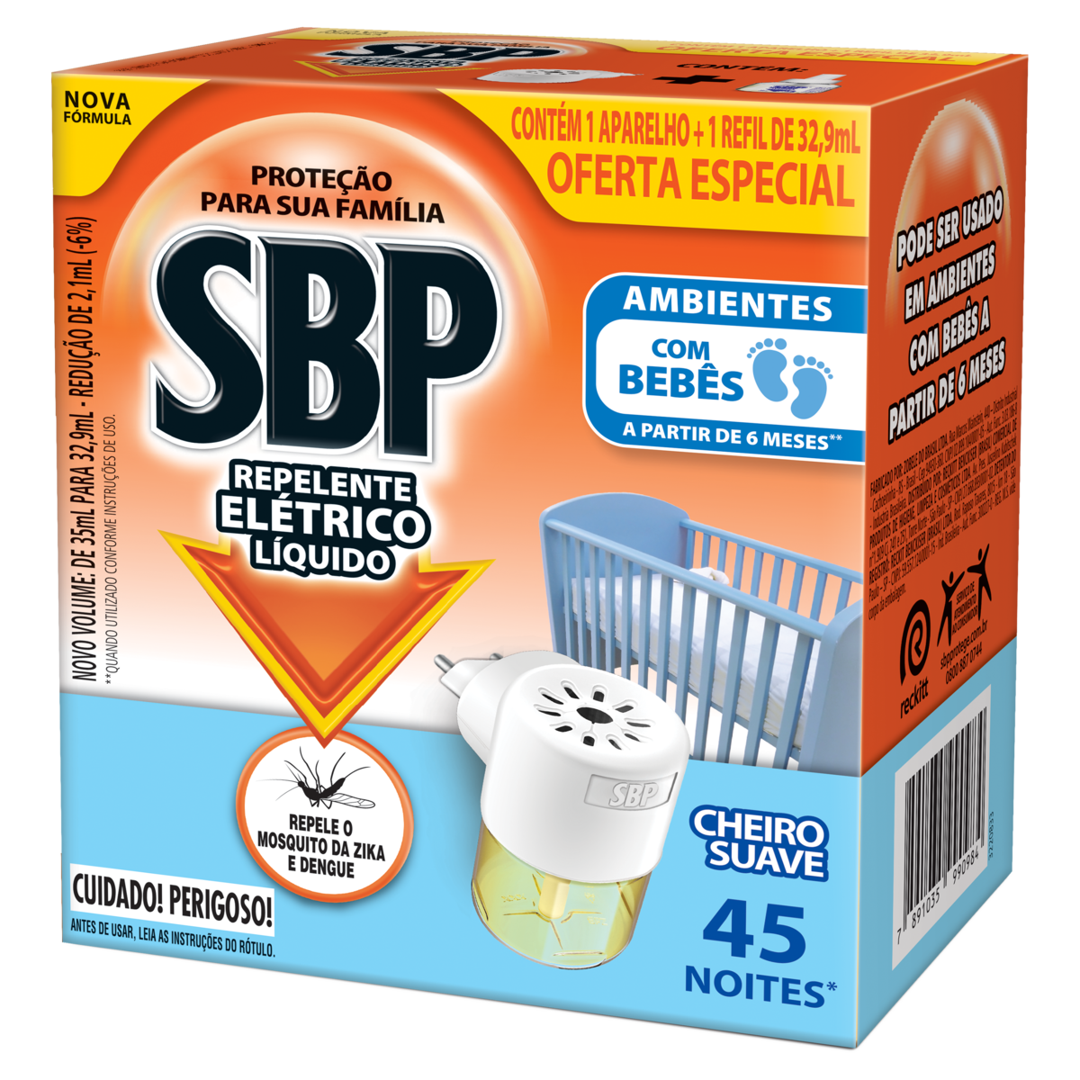 Repelente Elet Apar + Refil Sbp 32,9ml