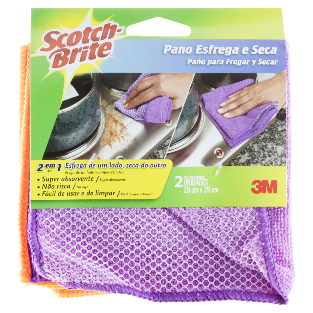 Pano Esfrega e Seca Mult C/2 Scotch -Brite