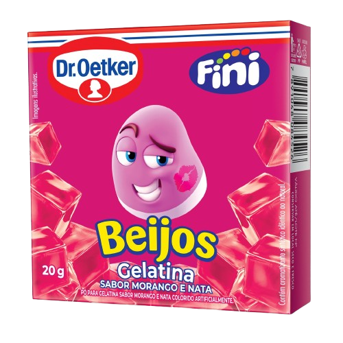 Bala Gelatina Beijos Fini 20g