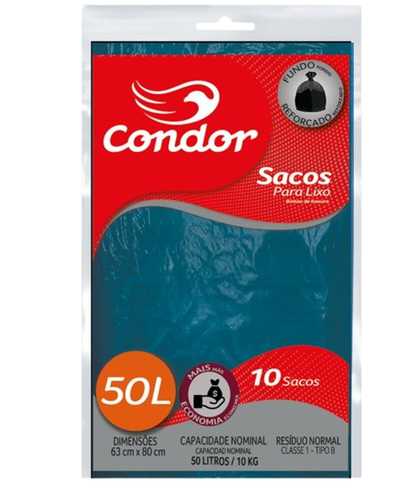 Saco Lixo Condor 50l C/ 30un