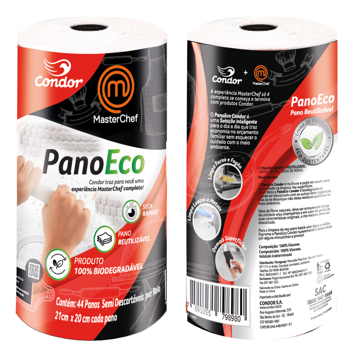 Pano Multiuso Em Rolo Condor