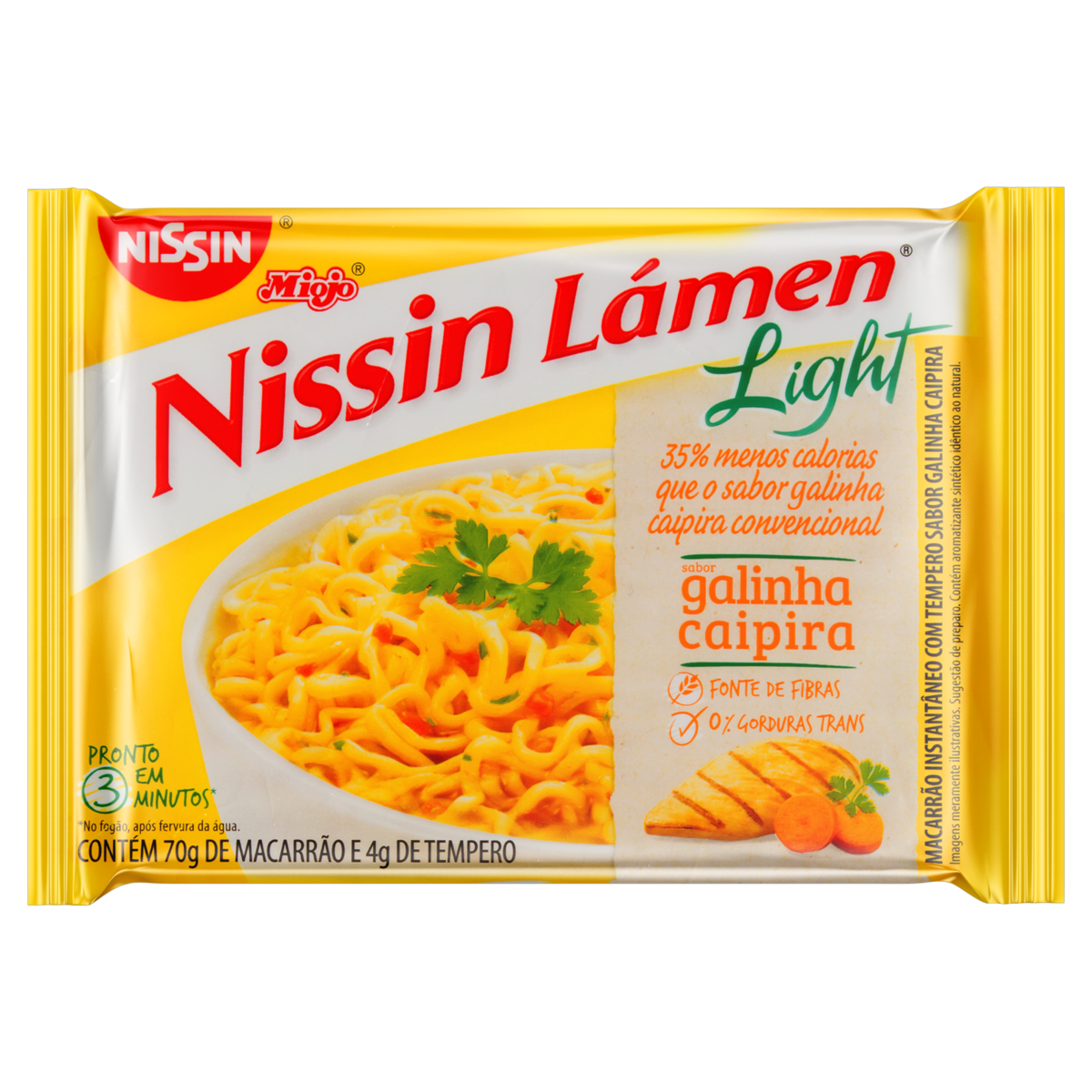 Nissin Miojo Lamen Galinha Caipira Light