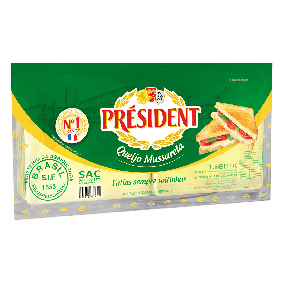 Queijo Mussarela Presidente Pct 1kg
