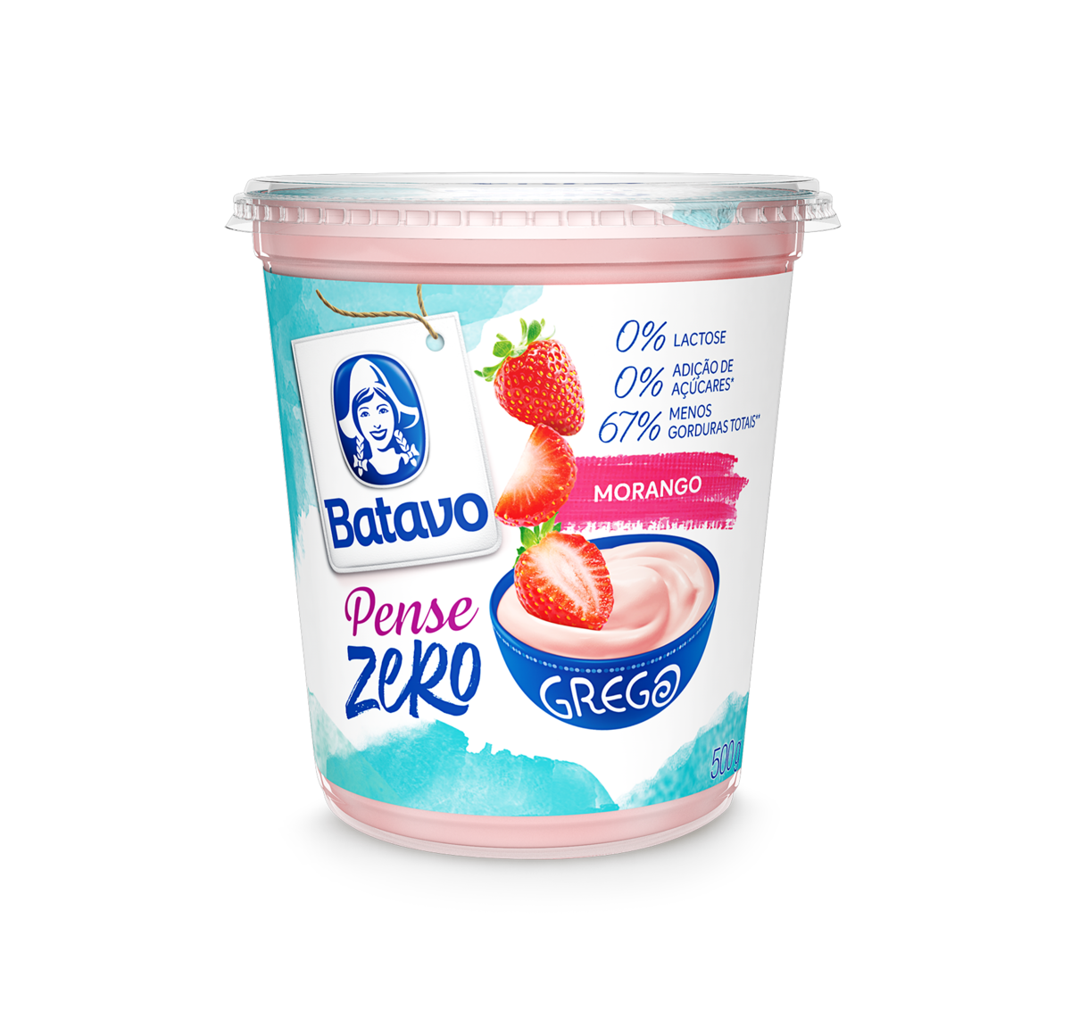 Iogurte Grego Batavo Pense Zero Cp 450g