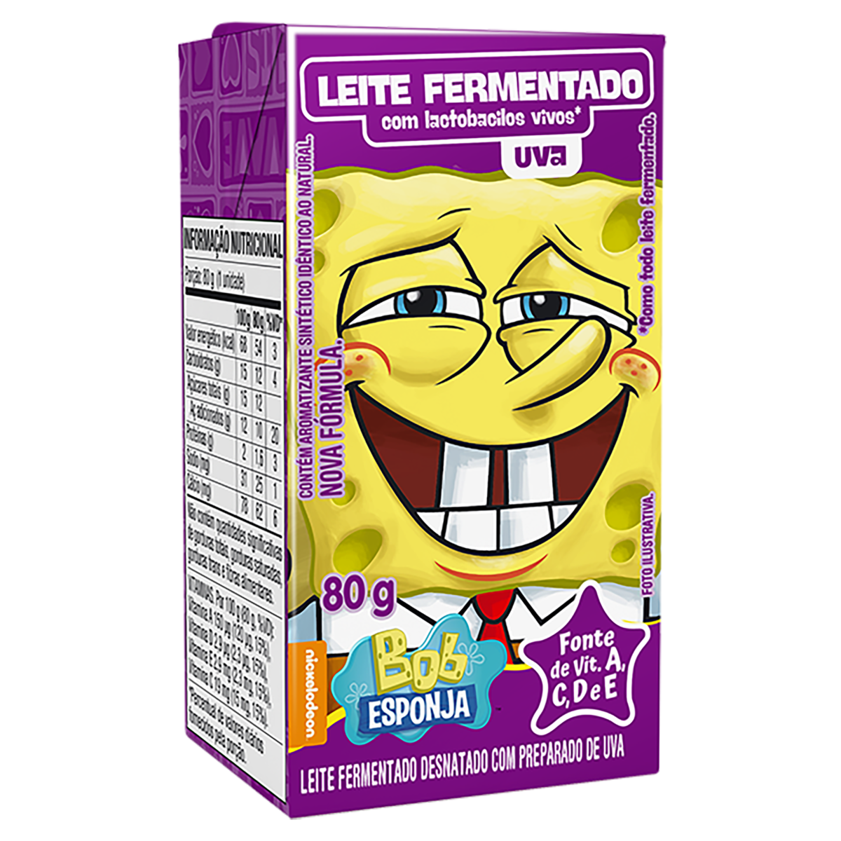 Leite Fermentado Bob Esponja Tp 80g