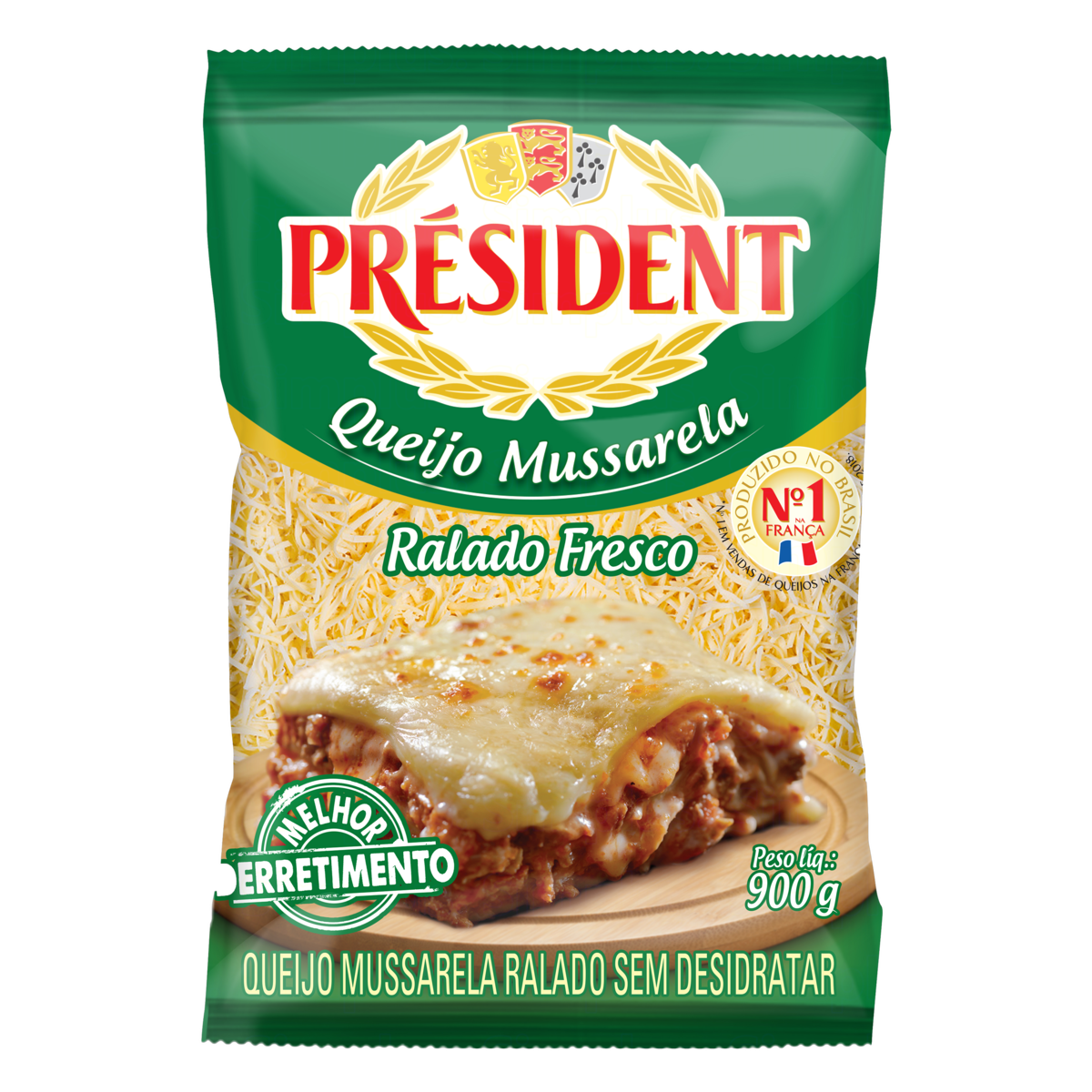Queijo Ralado Mussarela President 900g