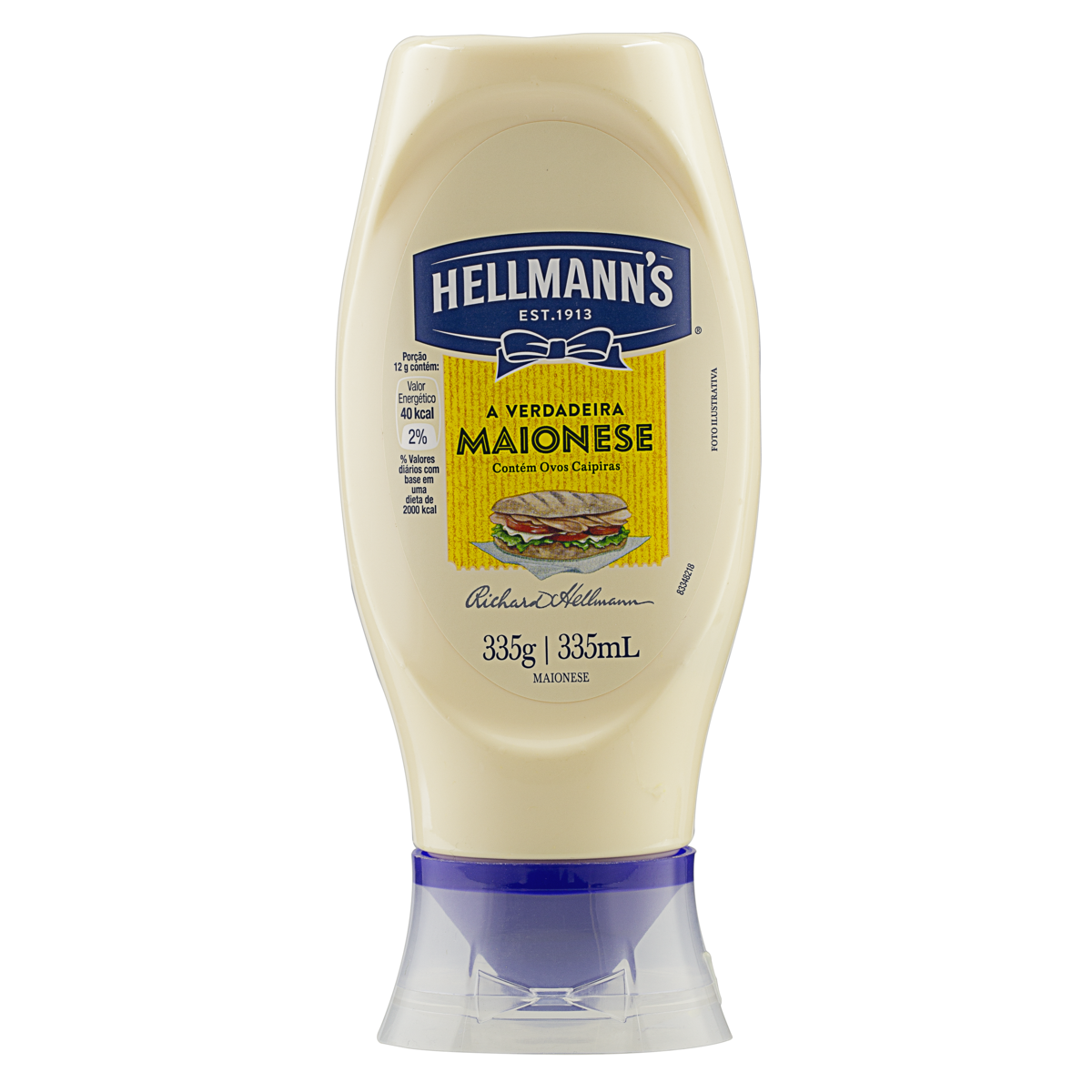 Maionese Hellmanns Squeeze 335g