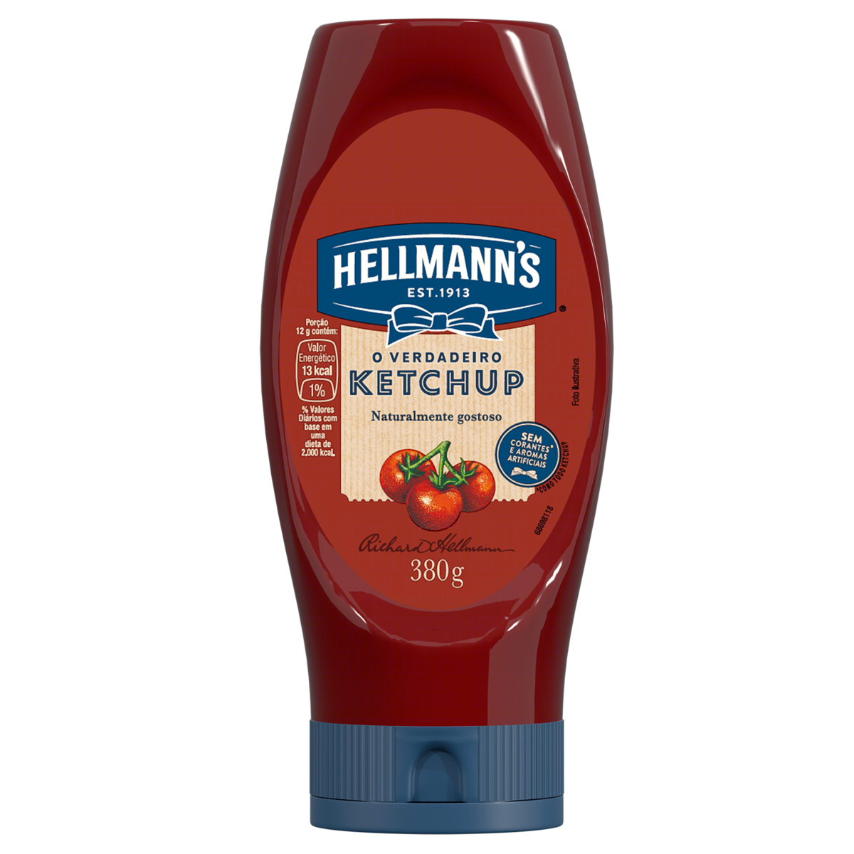 Ketchup Hellmanns Sq 380g