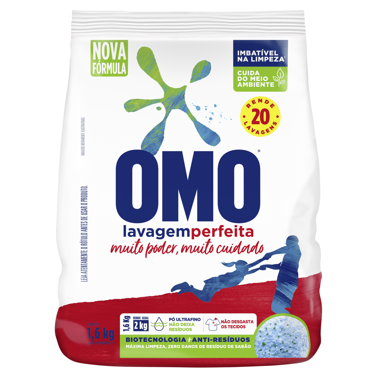 Lava Roupas Po Omo Tp 1,6kg