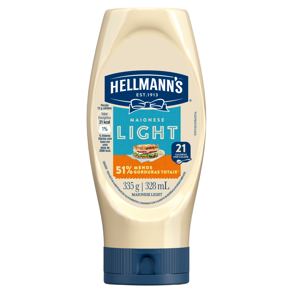 Maionese Hellmanns Squeeze 335g