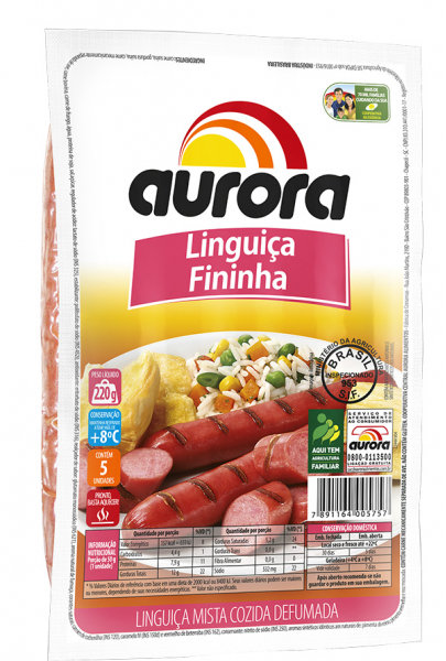 Linguica Fininha Aurora 220g