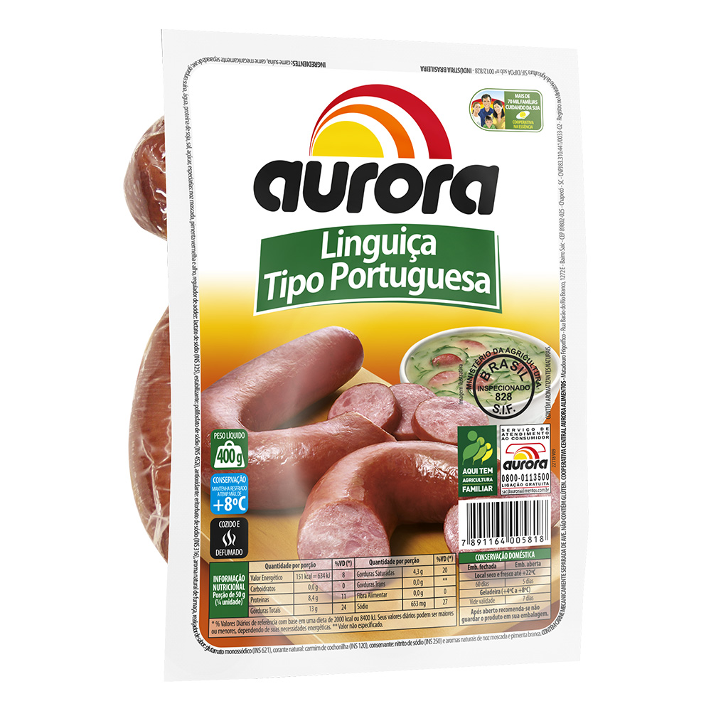 Linguica Portuguesa Aurora 400g