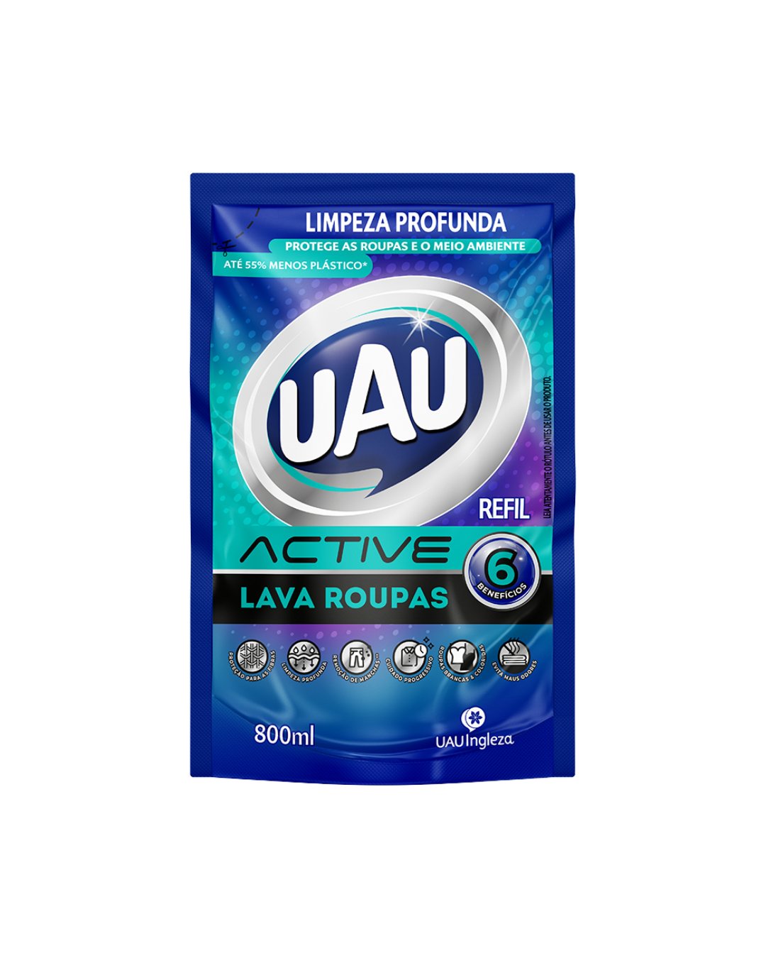 Lava Roupas Liquido Uau 800ml