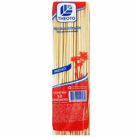 Espetos Theoto Bambu C/ 100 Und