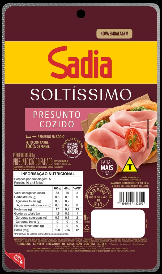 Presunto Sadia 200g Soltissimo