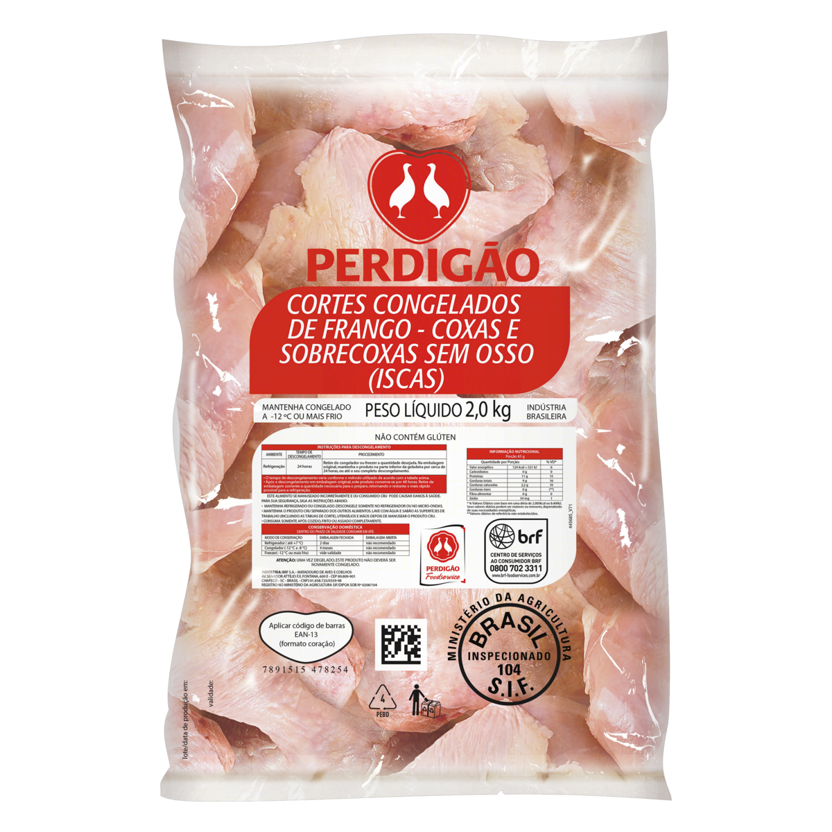 Isca De Coxas e Sobrecoxas De Frango 2 Kg Perdigão