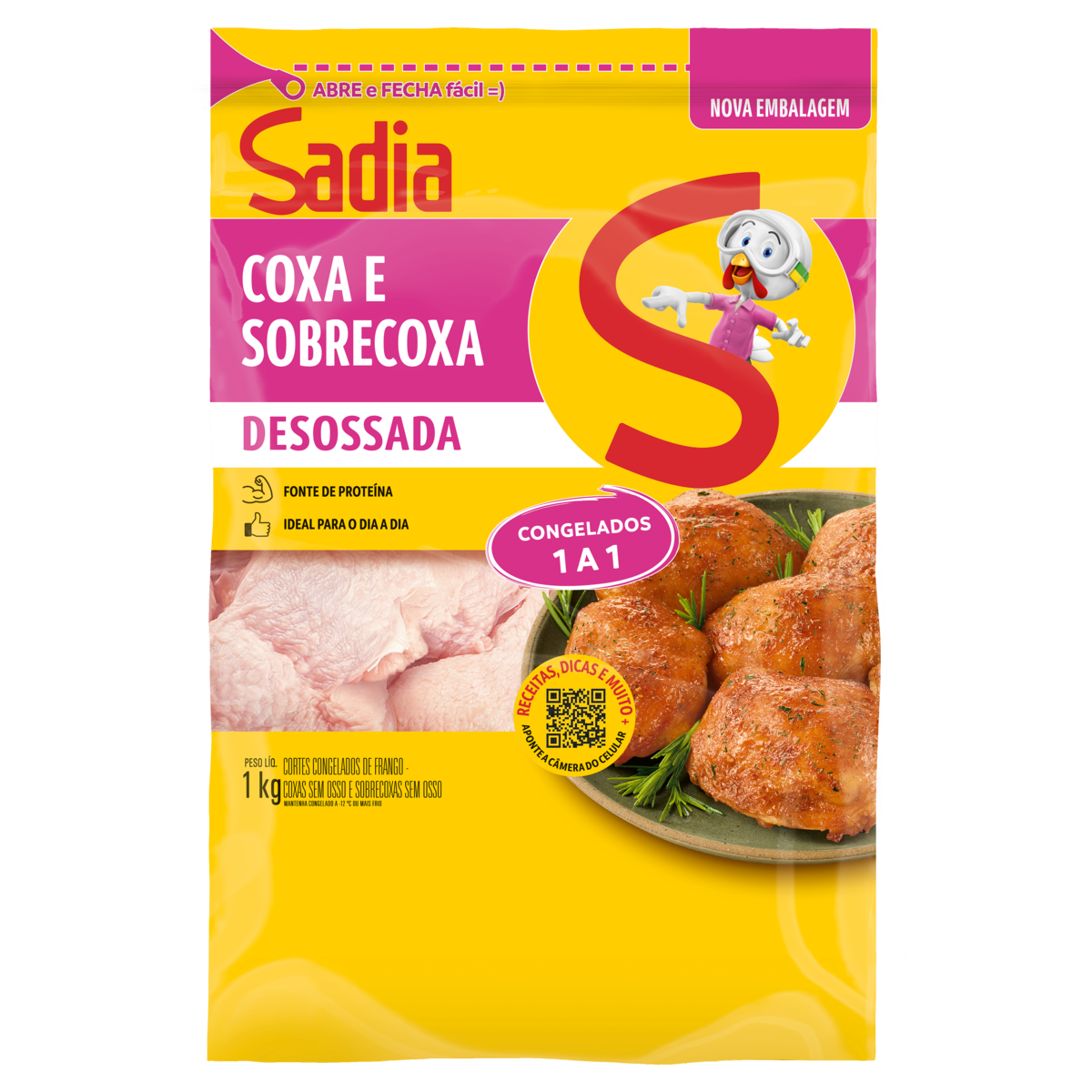 Coxa C/Sobrecoxa Sadia Pct Zip 1kg
