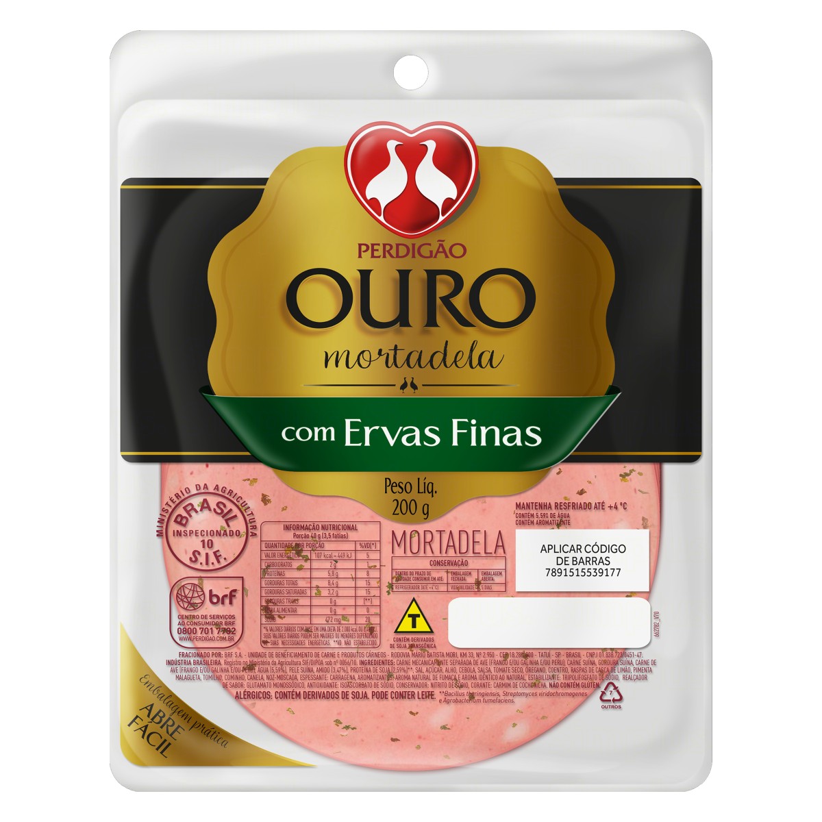 Mortadela Ouro Perdigao 200g