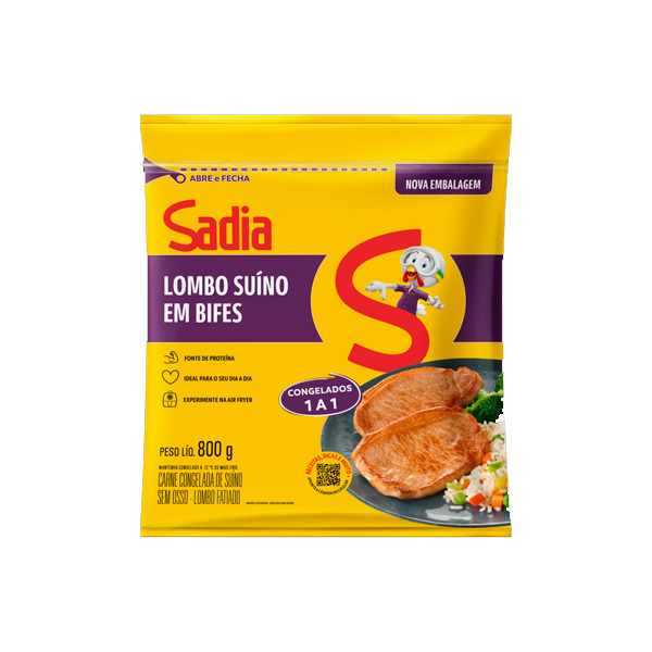 Lombo Suino Em Bifes Sadia 800g