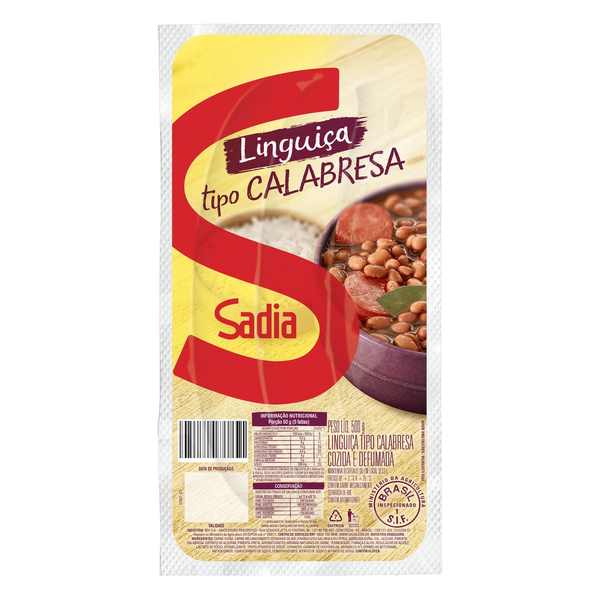 Linguica Tip Calabresa Sadia 400g