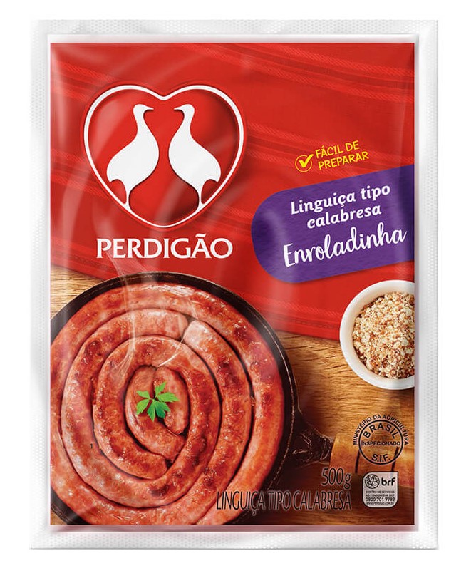 Linguica Calabresa Perdigao Enrolada 500g