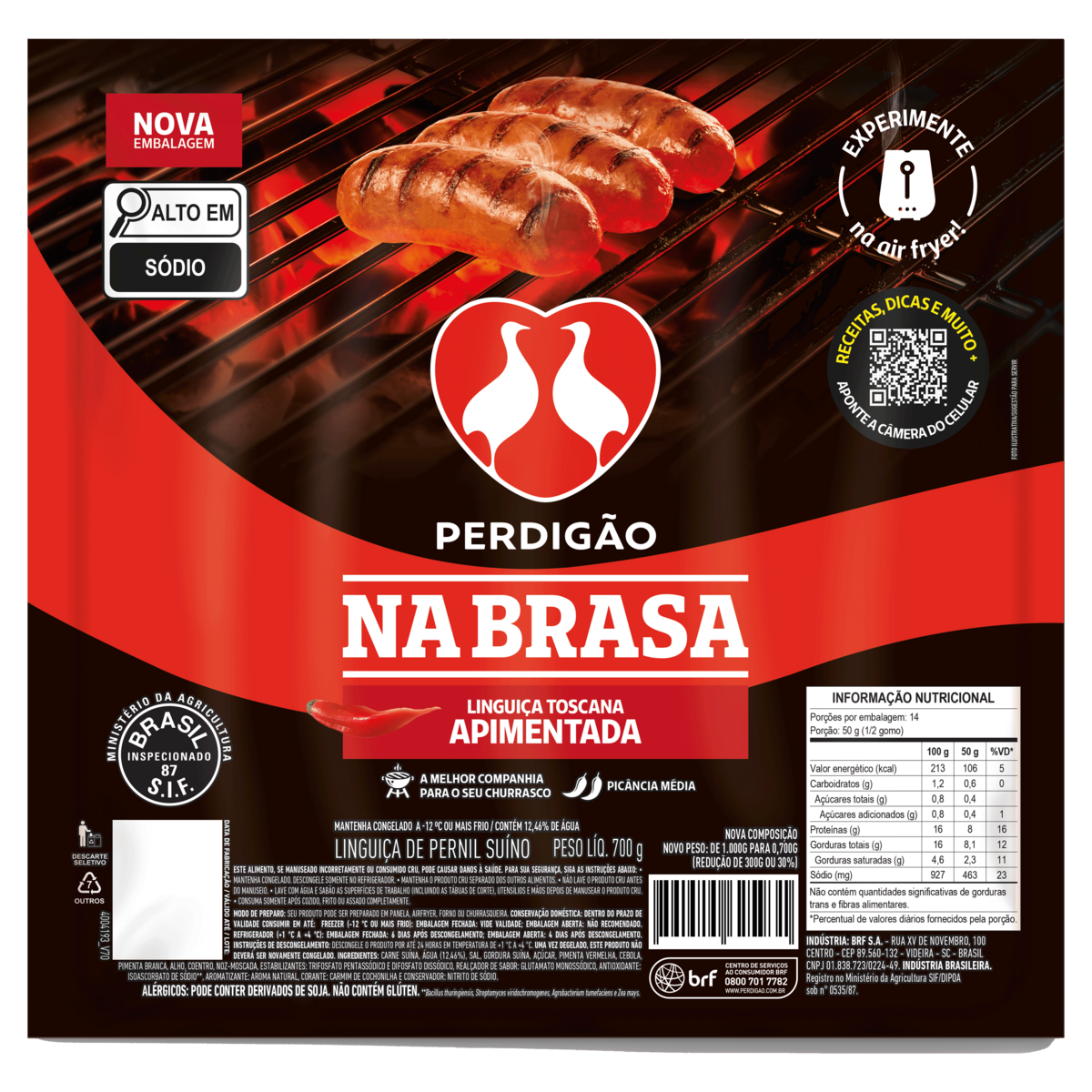 Linguica Toscana Na Brasa Perdigao 700g