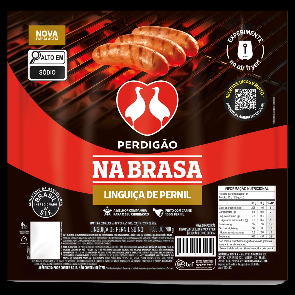 Linguica De Pernil Perdigao 700g