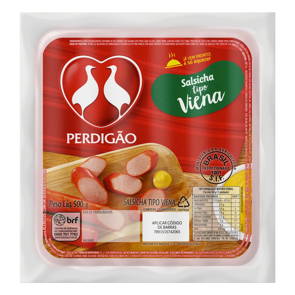 Salsicha Perdigao 500g