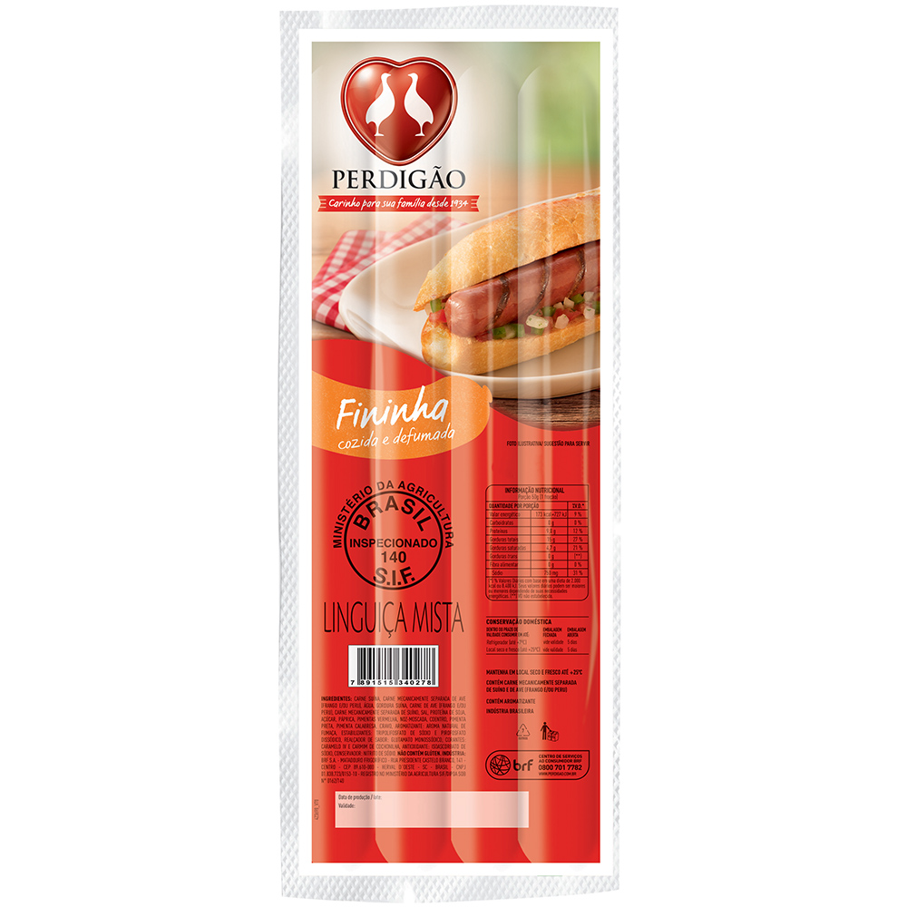 Linguica Fininha Perdigao 240g