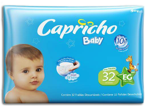 Fralda Descartavel Capricho C/32 Eg