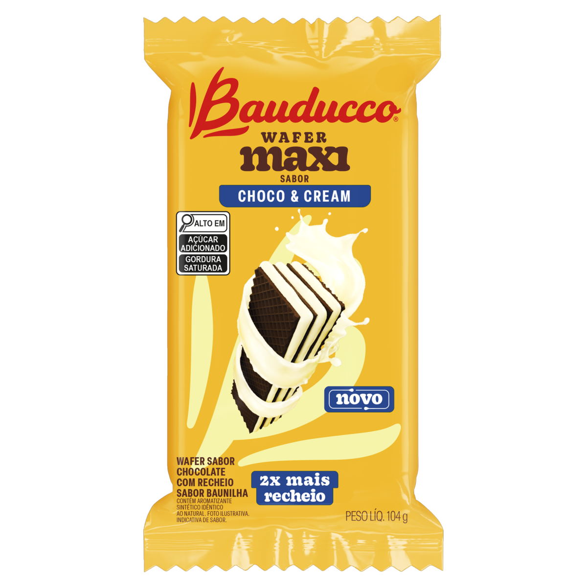 Biscoito Wafer Maxi Bauducco 104g