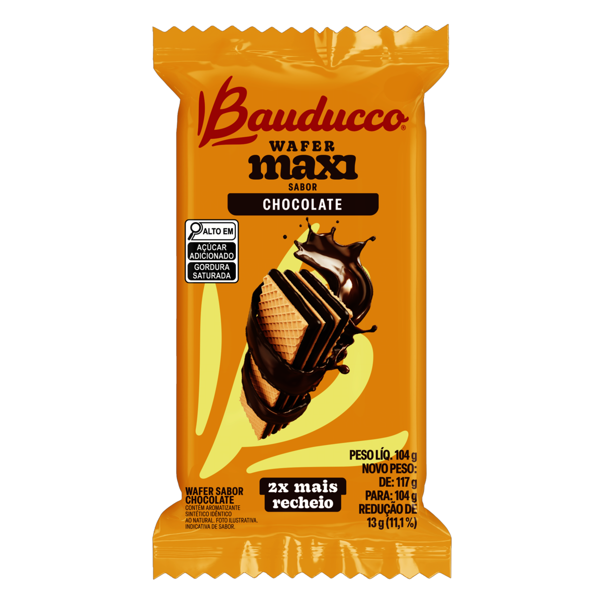 Biscoito Wafer Maxi Bauducco 104g