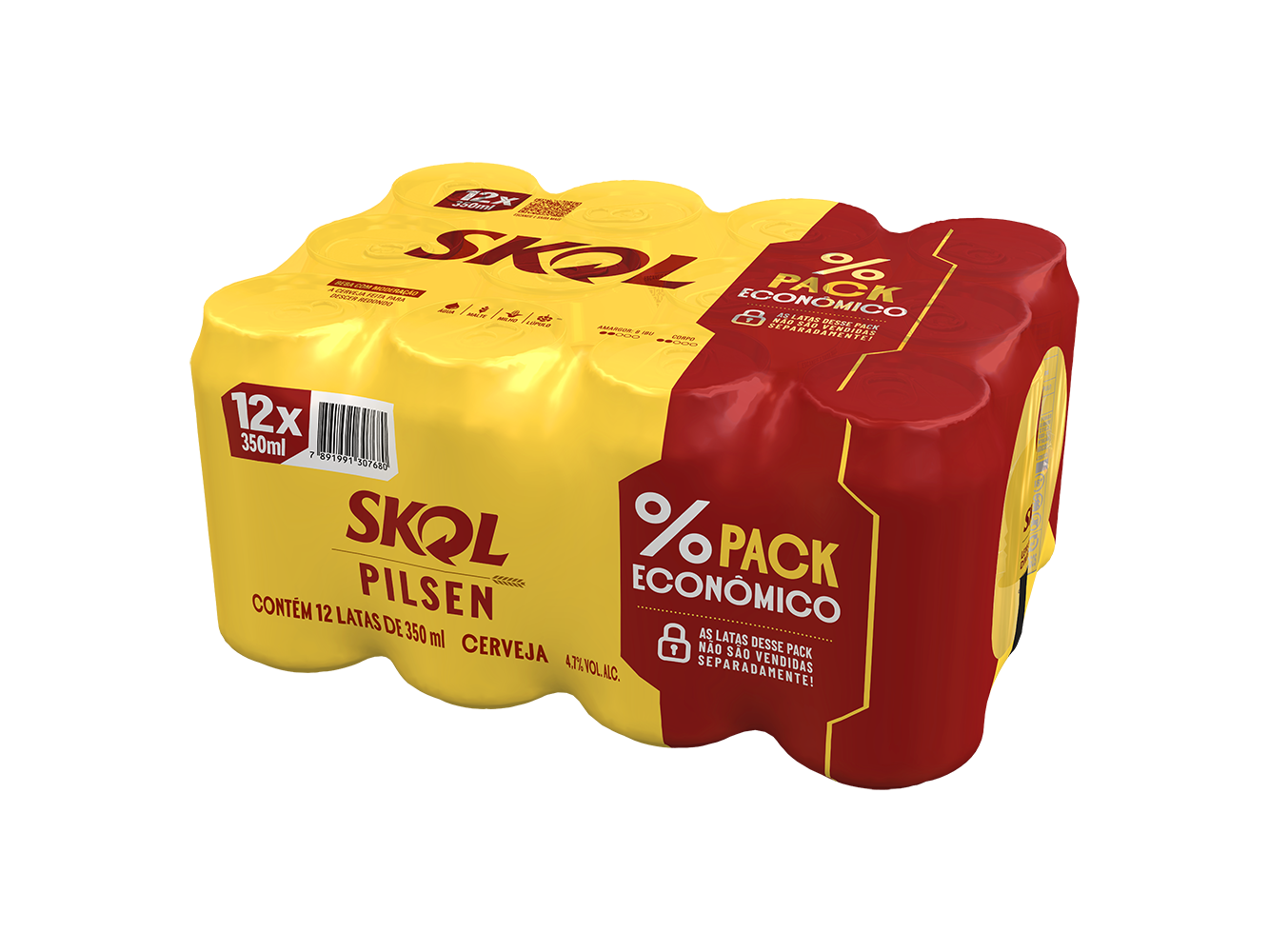 Cerveja Skol Pack/12 350ml